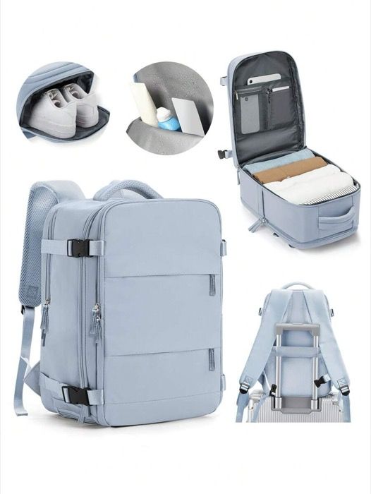 バッグ メンズ バックパック 大容量トラベルバックパック メンズ ビジネスラップトップバックパック キャビンバッグ 機内持ち込み可 40x20x25cm 防水 独立靴収納 ミドルスクール キャンプ ジム バ