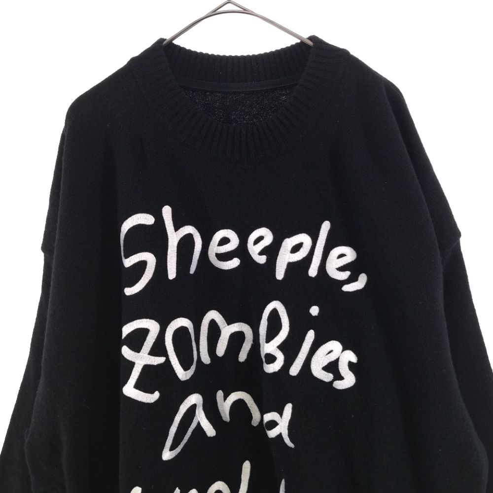 Sacai (サカイ) 22AW MADSAKI Embroidery Knit Pullover 22-0443S マサキニットセーター ブラック