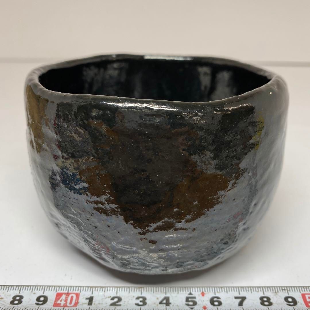 上手 如拙庵 須田拝堂 光悦写黒茶碗黒茶碗共箱直径10.7cm東H5-1107