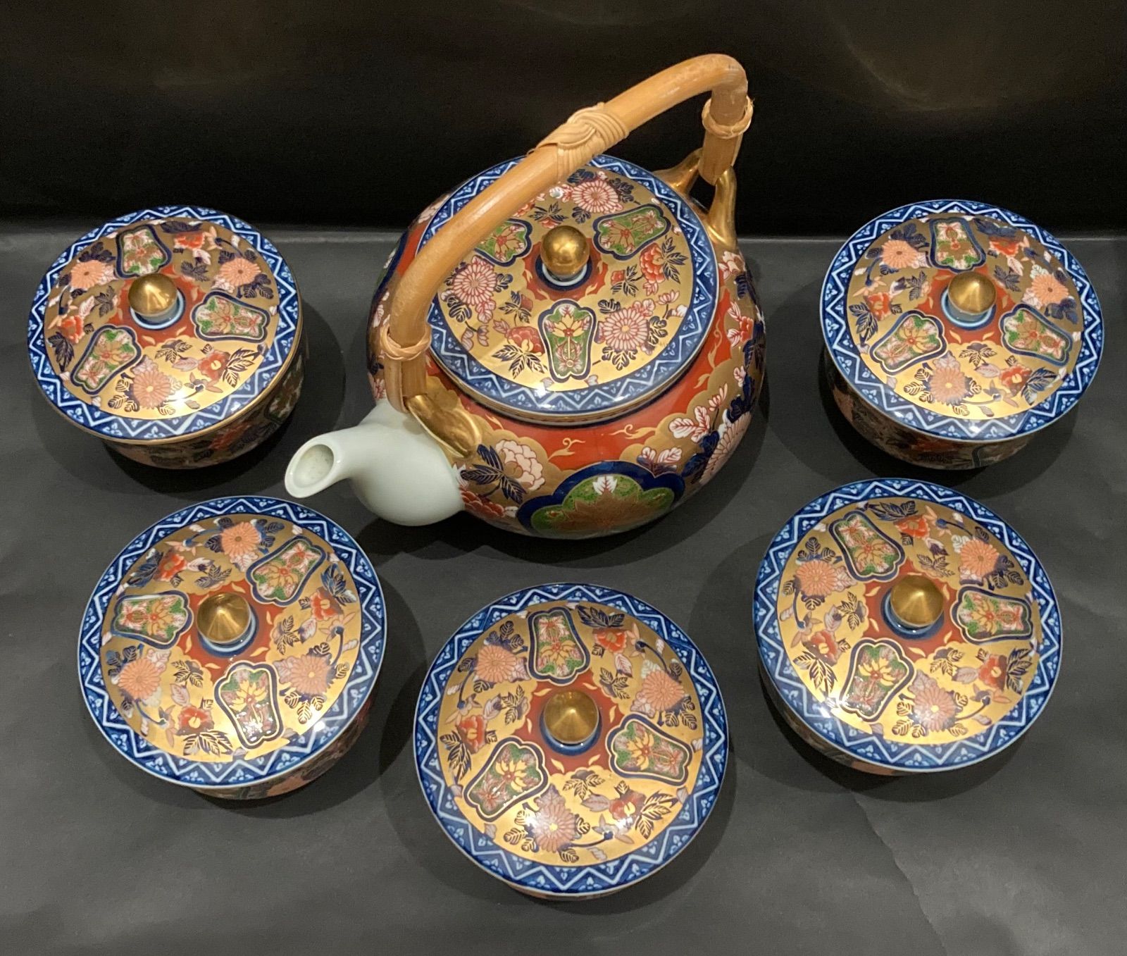 有田焼 急須 湯呑 セット 金彩色絵 茶器 茶器揃 有田焼 賞美堂