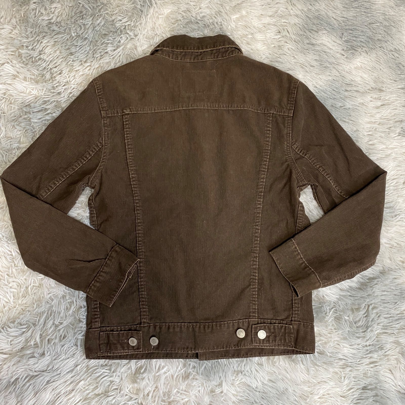 ☆US古着☆【オールドギャップ コーデュロイジャケット/コート】メンズ2XL 90s GAP オールド ギャップ 太畝 コーデュロイ ジャケット 緑系