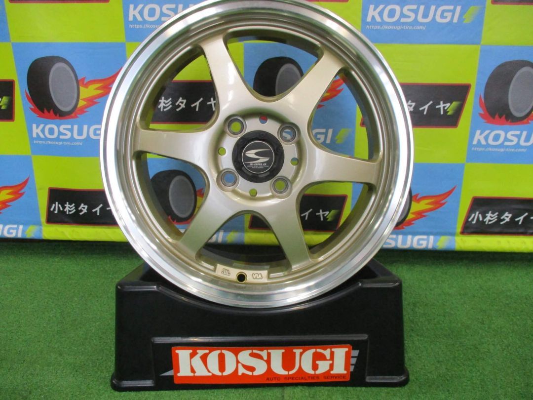 Sホールド シュトルツ 5J-15 4H100 45 ハスラー タフト ソリオなど ホイール 4本 Y46 大和店