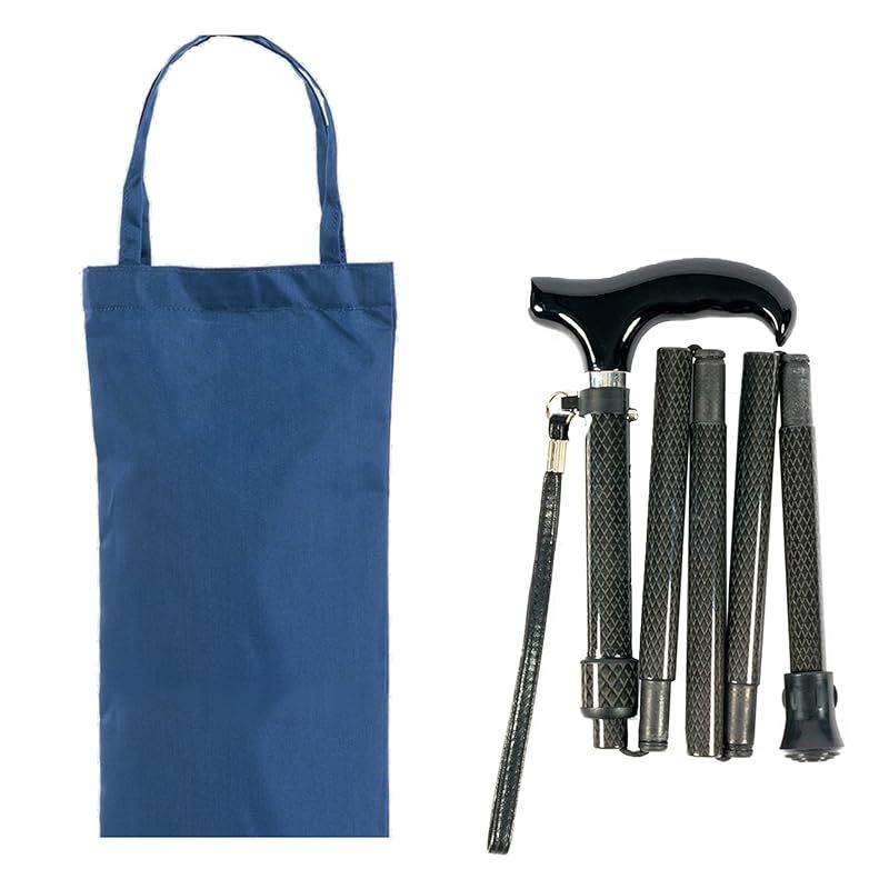 超軽量200g オールカーボンコンパクト22cm 折りたたみ伸縮杖|ブラックPC03 1