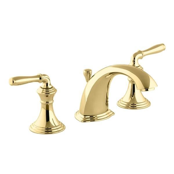 洗面用水栓 蛇口 2ハンドル 真鍮 おしゃれ スタイリッシュ 光沢 ゴールド 金色 KOHLER コーラー アメリカ 水回り メーカー ブランド lic-klr-047