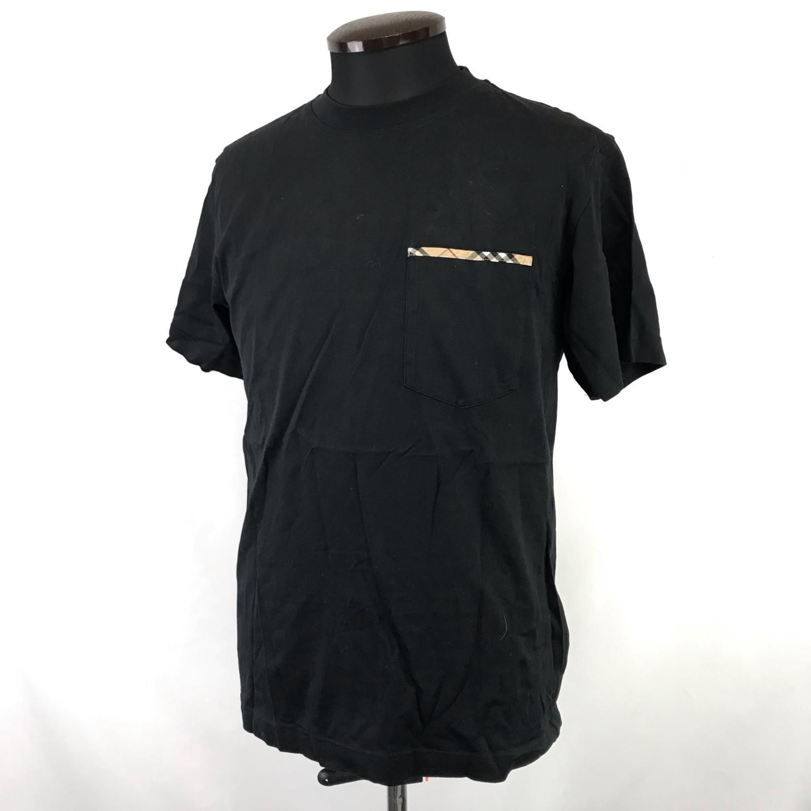 BURBERRY バーバリー ノバチェック 胸ポケット Tシャツ グレー BURBERRY バーバリー ノバチェック 胸ポケット Tシャツ グレー