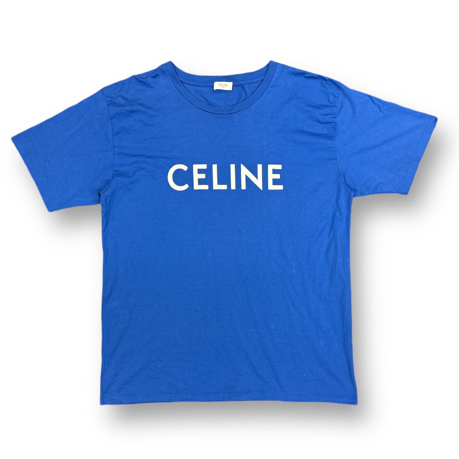 国内正規 CELINE by Hedi Slimane 21SS ルーズTシャツ フロントロゴ カットソー エディ―スリマン エディ期 セリーヌ  2X681501F ブルー XL 75917A6 - メルカリ