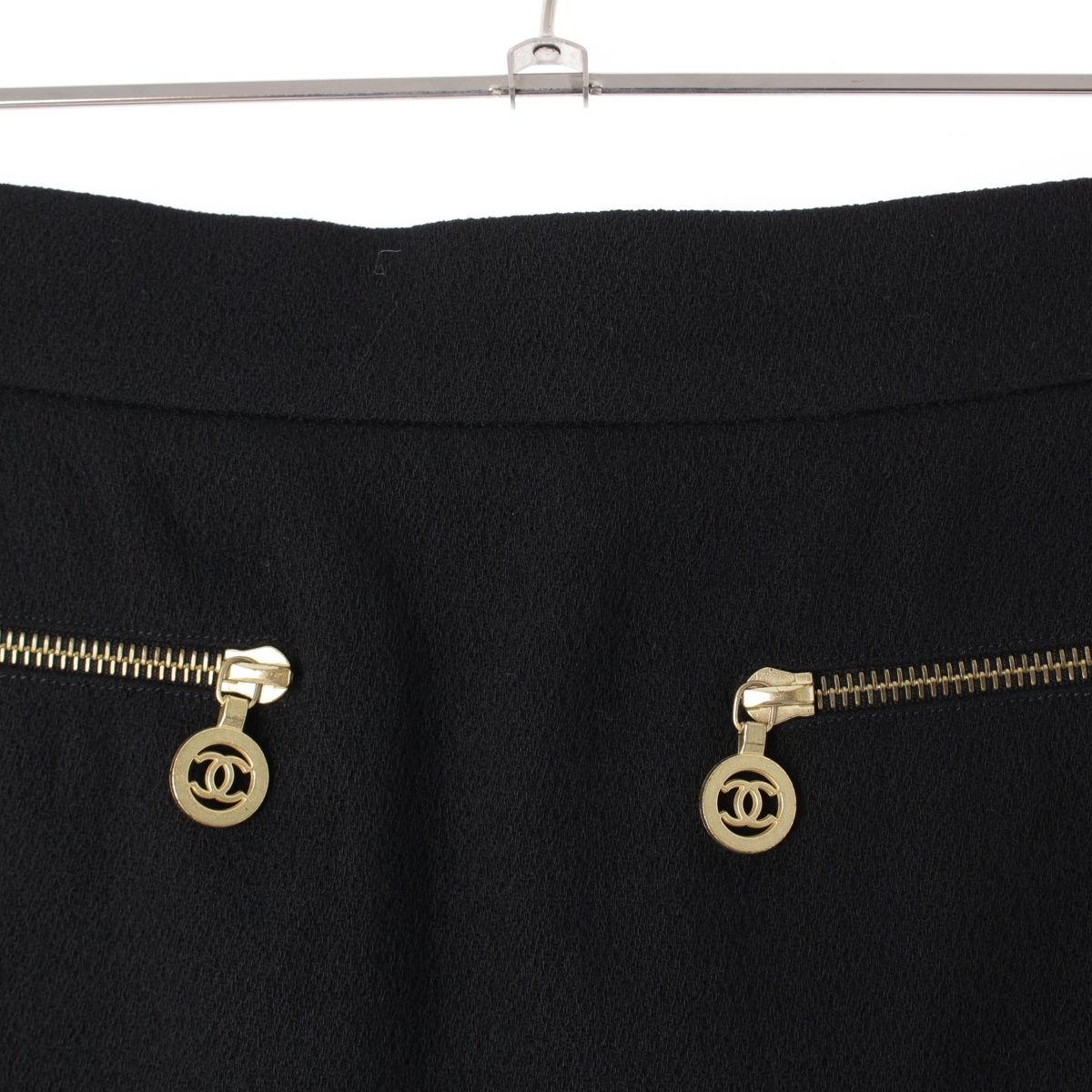 CHANEL 95C コットンスカート ココマーク ブラック ヴィンテージ Yahoo!オークション - シャネル ココマークボタン ブランドオフ