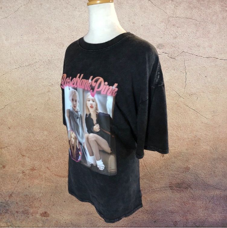 即日発送】BlackPink Rose. ロゼ ユーズド加工 TシャツXL - メルカリ