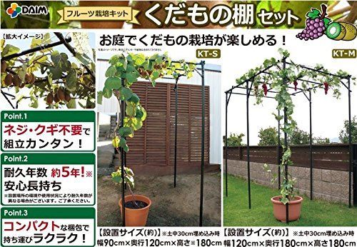 数量 園芸 キウイ棚 アーチ 棚 ガーデニング 園芸棚 ガーデン 葡萄棚 ぶどう 藤棚 高さ180cm 奥行120cm 葡萄架 幅90cm セット 果物棚 ぶどう棚 パーゴラ daim YUZUMIYA_COM