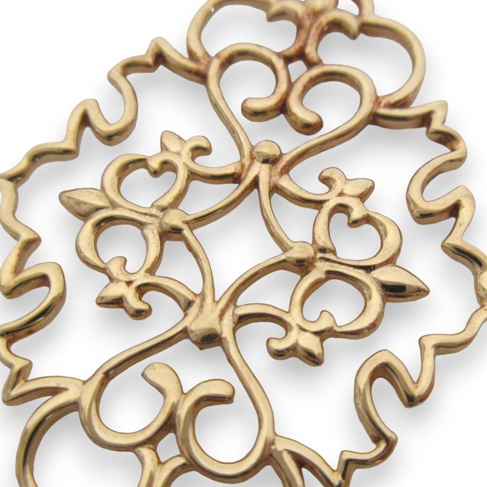 K10 アガットゴールド 透かし彫り チャームのみ K10 アガットゴールド