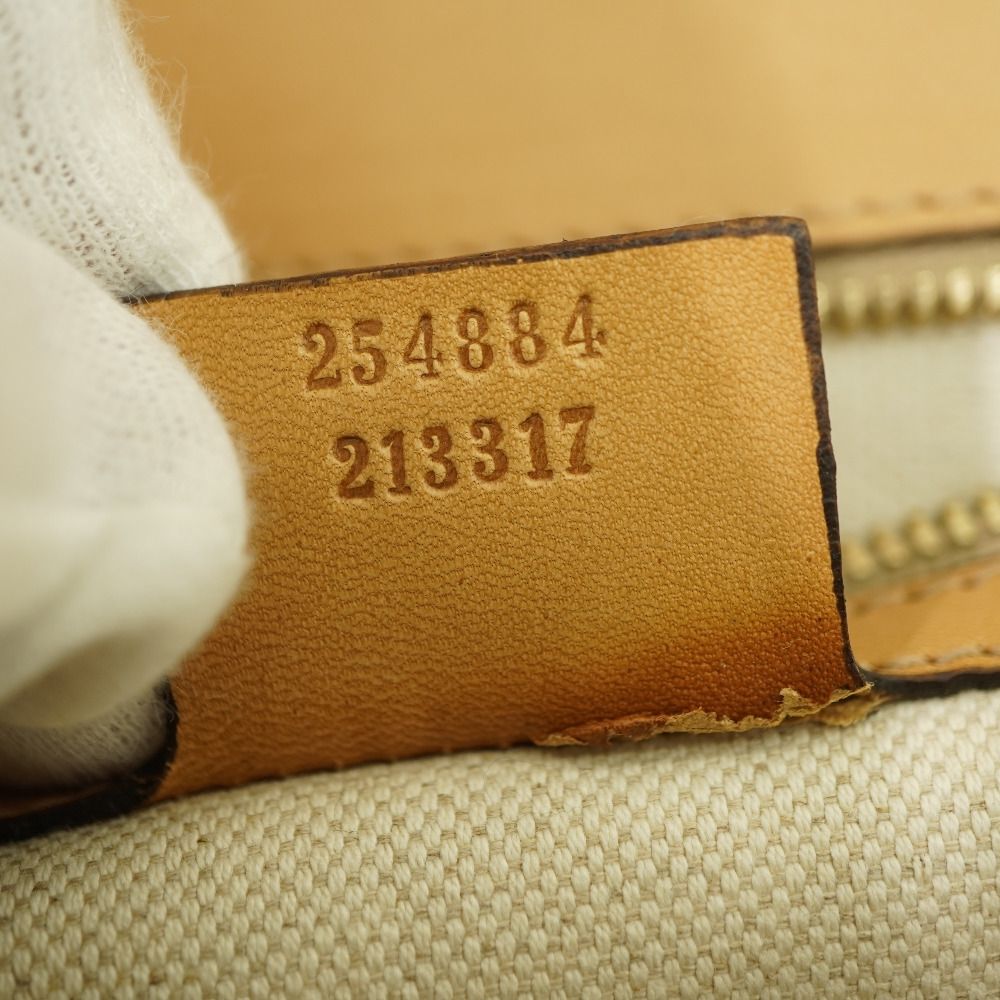 グッチ ニューバンブー ハラコ/レザー ショルダー ハンドバッグ ゼブラ