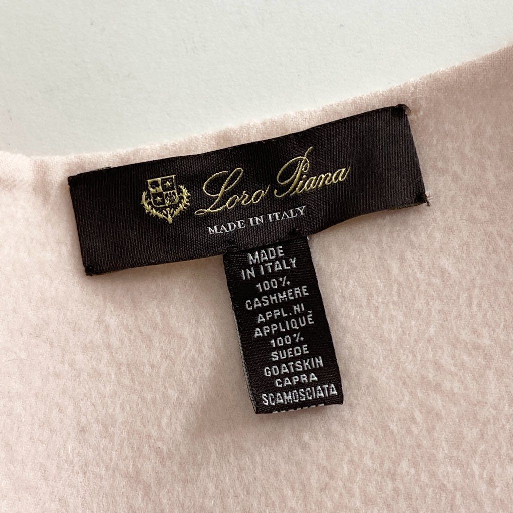 63g2 イタリア製 Loro Piana ロロピアーナ カシミヤポンチョ ケープ フリーサイズ ピンク カシミヤ100％ レディース 婦人