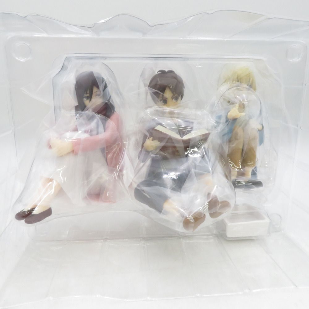 美品 進撃の巨人 フィギュア エレン&amp;ミカサ&amp;アルミン 壁の外の世界 A賞 バンダイ エレン・ミカサ・アルミ | スタチュー | プライム1スタジオ