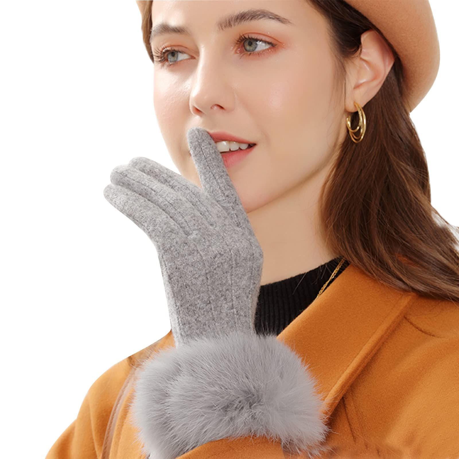 売切注意 お急ぎ下さい ウール 防寒手袋 冬 スマホ対応 女性 あったかい レディース かわいい フワフワ 手袋 自転車 プレゼント Lycharoty 展開