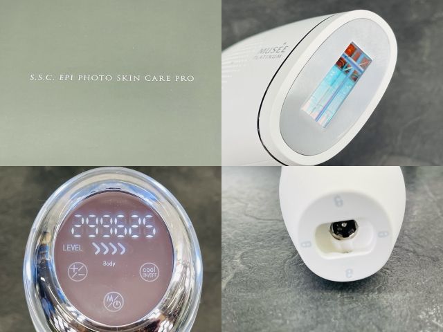 【未使用品、美品】ミュゼプラチナムエピフォトスキンケアプロ BE903M 脱毛器 S.S.C. エピフォトスキンケアプロ BE903M ミュゼプラチナム 説明