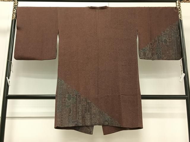 平和屋着物□江戸小紋 鮫小紋柄 鬼しぼ縮緬 正絹 逸品 DAAT7888ob