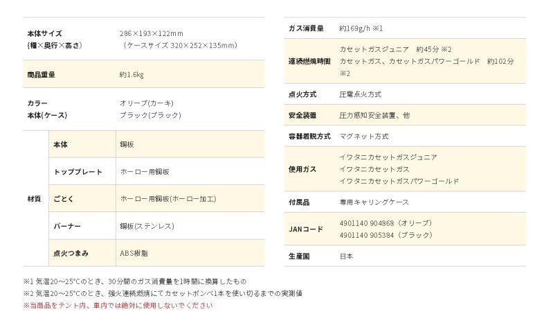 岩谷 カセットガス