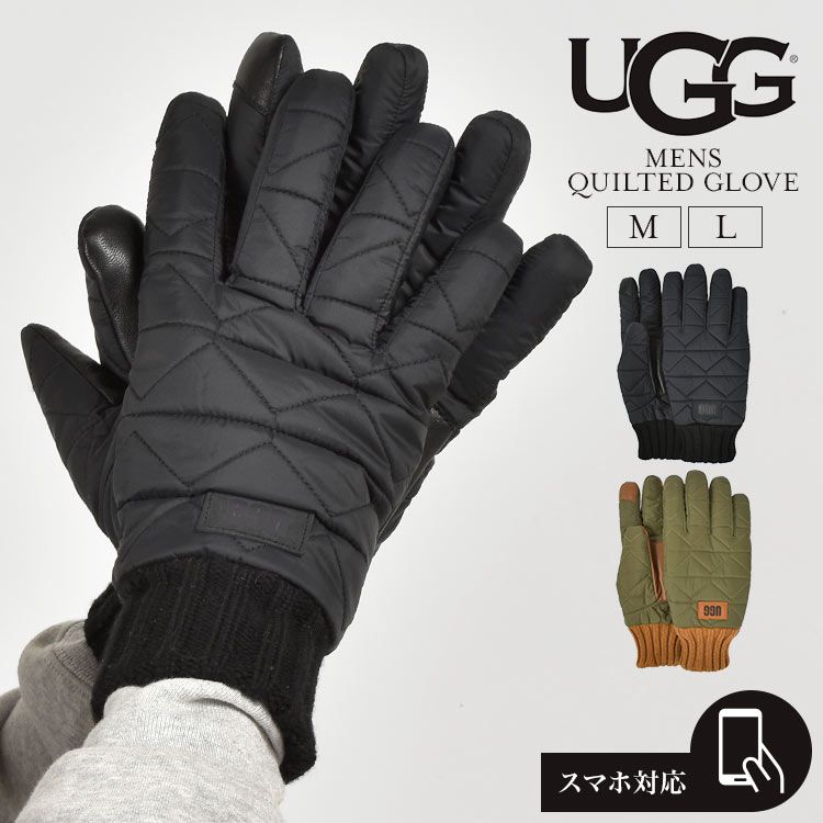 【新品・未使用】UGG クラムシェルロゴ　本革手袋 化粧箱付き UGG® 公式【 レザー クラムシェル ロゴ グローブ|Leather