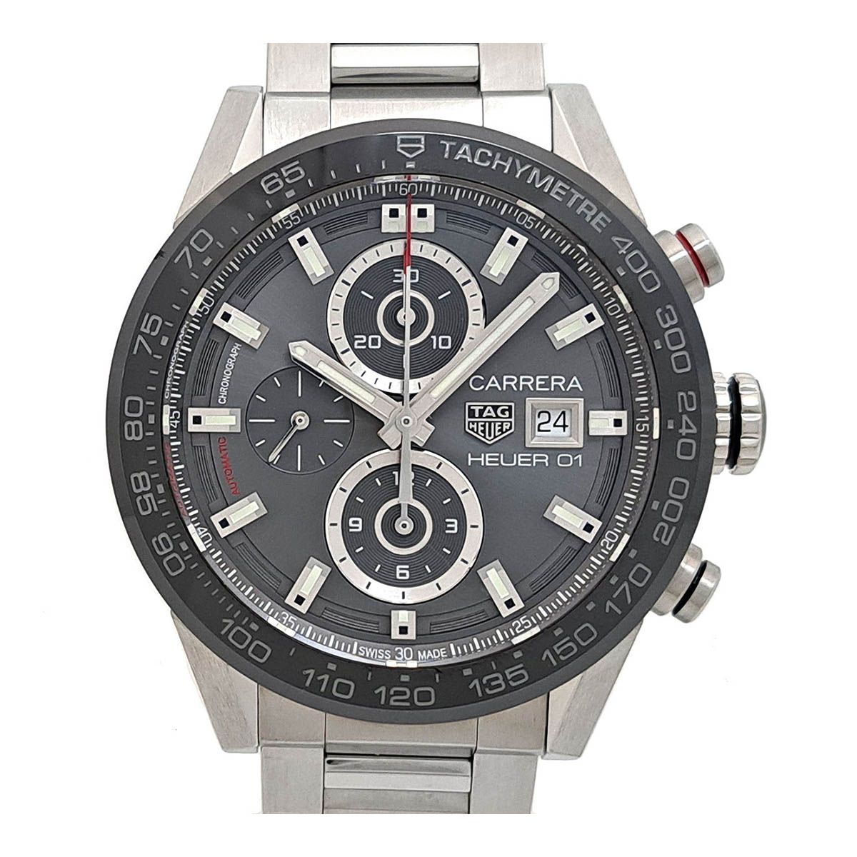 タグホイヤー カレラ ホイヤー01 クロノグラフ デイト CAR201W.BA0714 自動巻き ステンレススティール メンズ TAG HEUER 時計