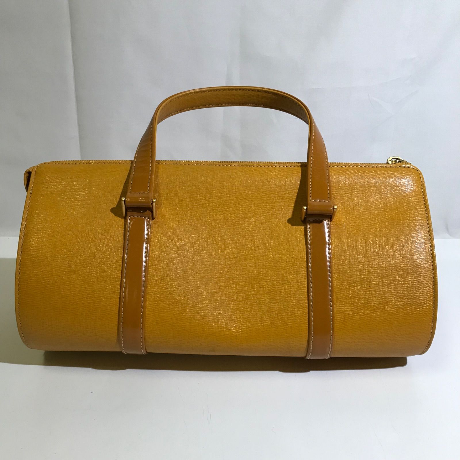 BURBERRY バーバリー 筒型バッグ ハンドバッグ ブラック×シルバー金具 