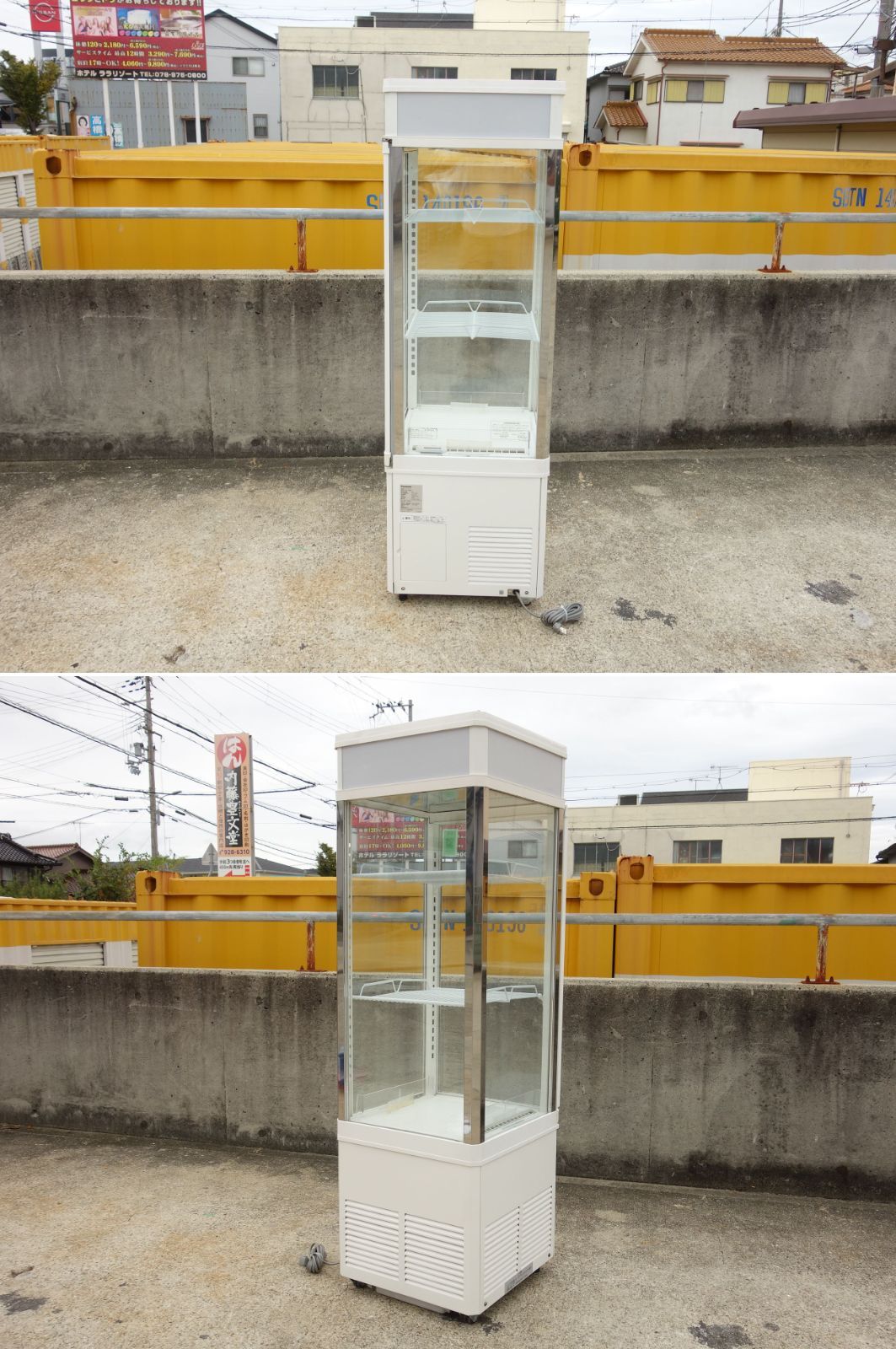 K パナソニック 業務用 冷蔵ショーケース 瓶冷やし ガラス扉 スイング扉 4面ガラス 93L 幅430×奥行450×高さ1400 100V SSR-165BN 31677 WWW_KANDAIZUMI_COM