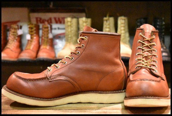 【9E 良品 12年】レッドウィング 8875 アイリッシュセッター 赤茶 オロラセット モックトゥ レースアップ ブーツ redwing HOPESMORE【FH228】