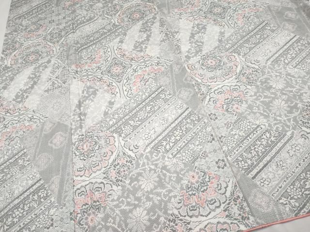 平和屋着物□極上 本場大島紬 白大島 9マルキ 切嵌正倉院花文 逸品 未