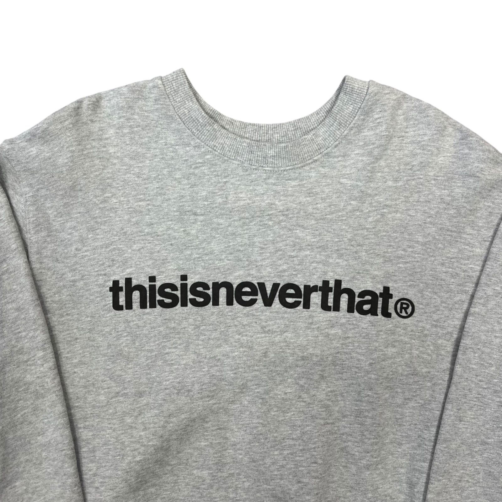 【タグ付き新品】thisisneverthat クルーネックスウェット　ブラック 2025年最新】thisisneverthat メンズ トレーナー・スウェットの