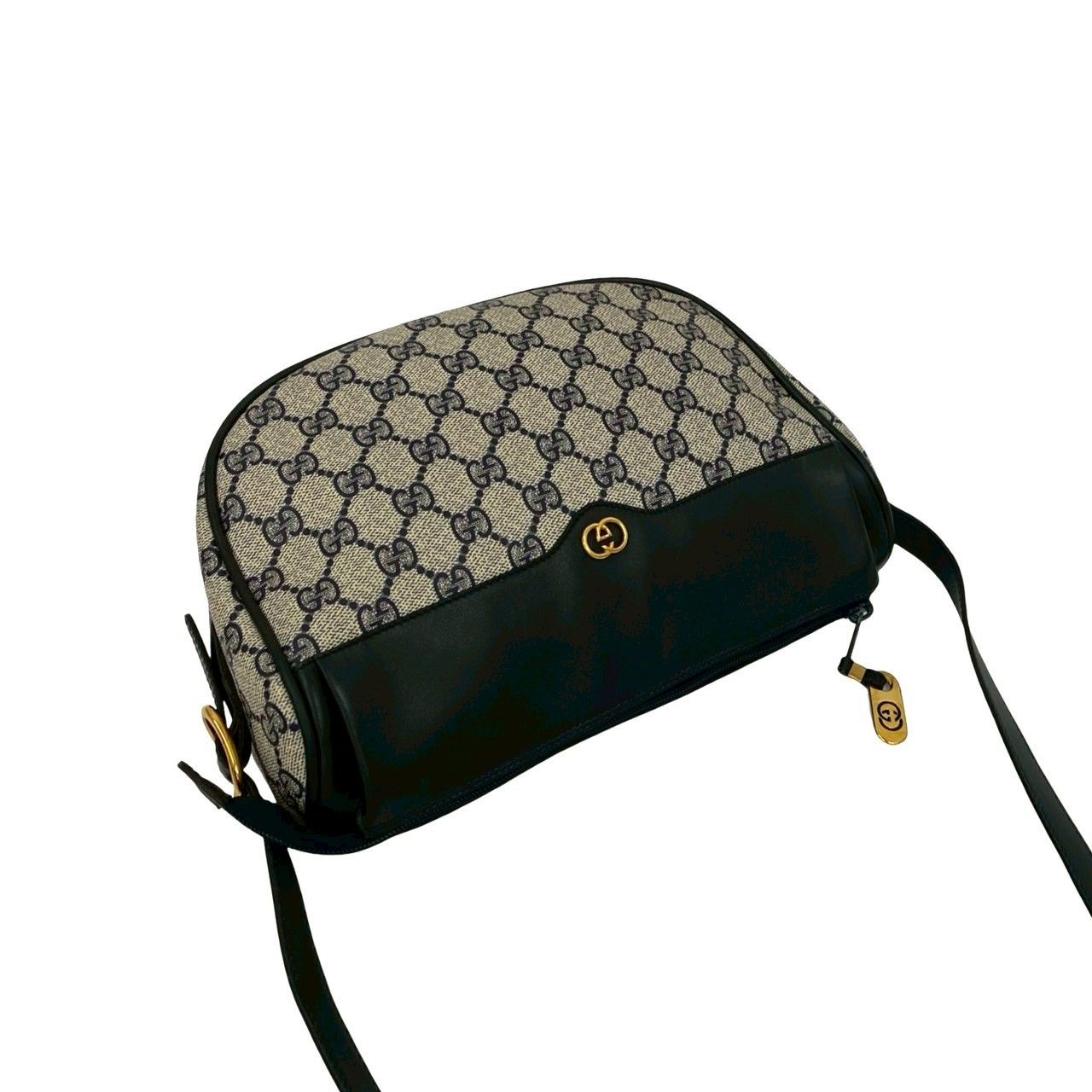 極 美品 希少品 GUCCI グッチ オールドグッチ GG ロゴ 総柄 金具