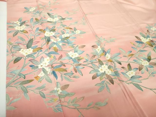 平和屋着物○訪問着 枝花文 暈し染め 金彩 正絹 逸品 DAAX4414ps