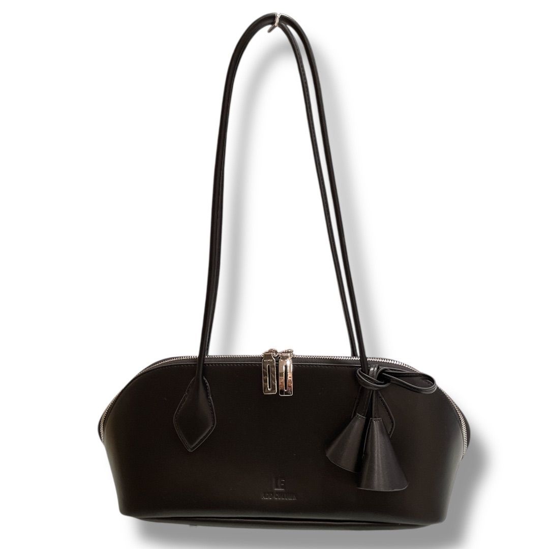 ADD CULUMN アドカラム ボストンバッグ A25W02B397 FIGREシリーズ ヴィーガンレザー 合成皮革 横長バッグ ミニボストンバッグ ダブルファスナー ブラック 黒 レディース ゴーゴー古着セントラルパーク名古屋店NO.1361