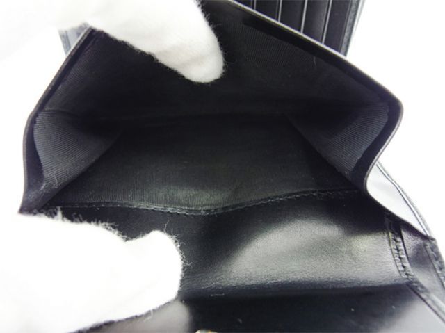 プラダ 三つ折り 財布 ミニ財布 レディース メンズ ロゴプレート ブラック シルバー レザー PRADA L3264 