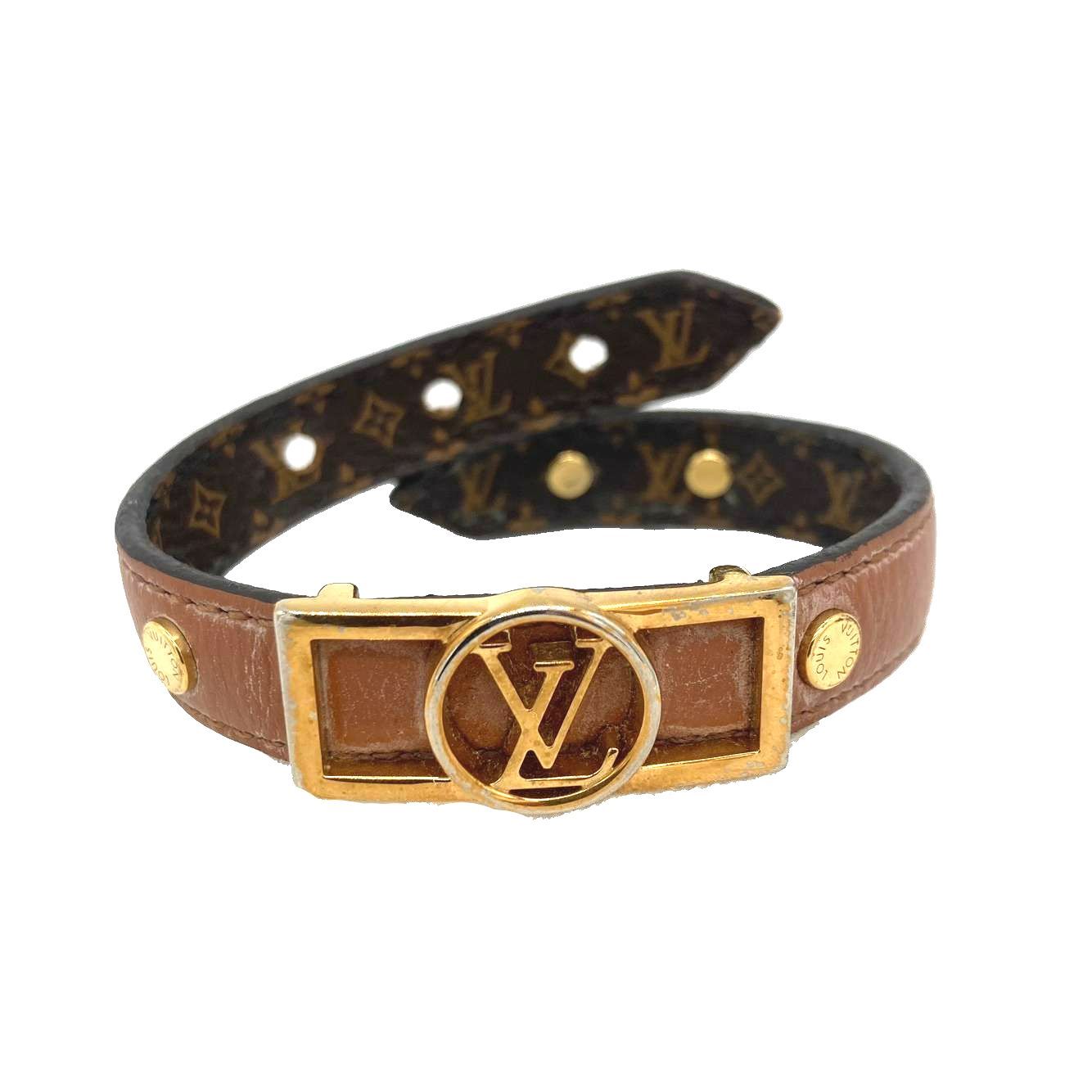 Bランク】LOUIS VUITTON ヴィトン ブレスレット ブラウン モノグラム