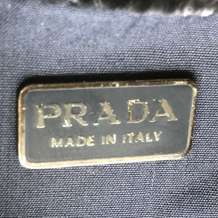 良品 PRADA プラダ 巾着 ハンド バッグ ポーチ ベロア ネイビー レディース k5168 PRADA - 良品 PRADA プラダ 巾着 ハンド バッグ ポーチ ベロア