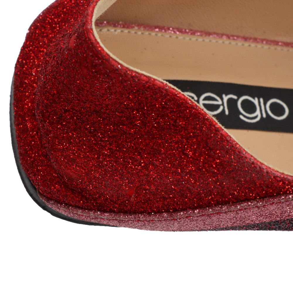 Sergio Rossi (セルジオロッシ) SR1 ロゴプレート ラメ入り ミュール  