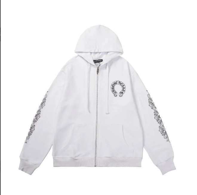 CHROME HEARTS クロムハーツ ジップパーカー ダガー 新品 ブラック、ホワイト2色選択