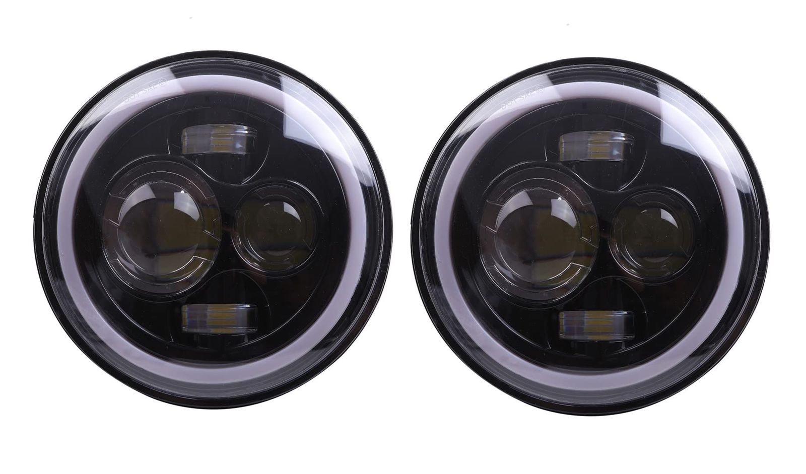 7インチ LED ヘッドライト イカリング デイライト プロジェクター ウインカー リング ライト ジムニー ランクル ラングラー JEEP ジープ 等 汎用品 ドレスアップ カスタムパーツ 2個セット 2個セット