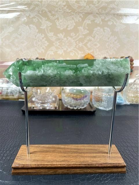 約:188mm 超綺麗☆雪花オブシディアン六角柱YTB86Z2/95Z05D