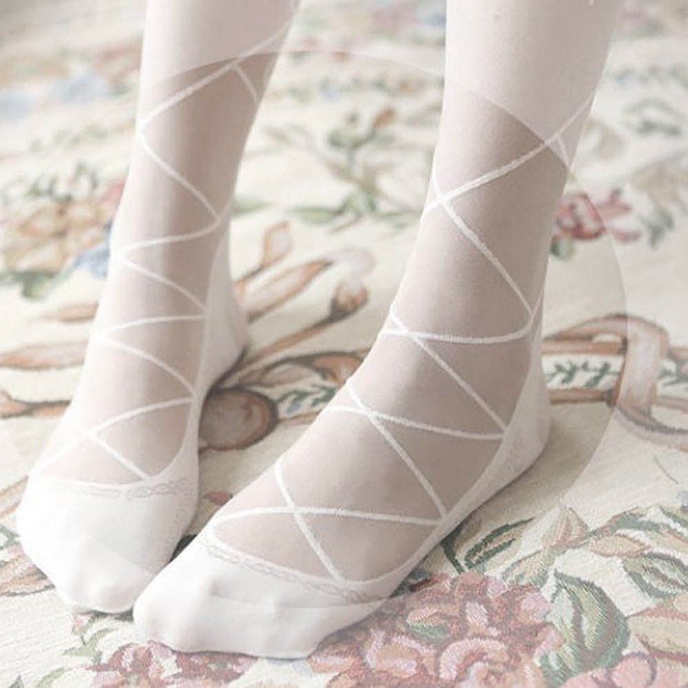 リボン柄ストッキング ドット ホワイトパンスト フリーサイズ