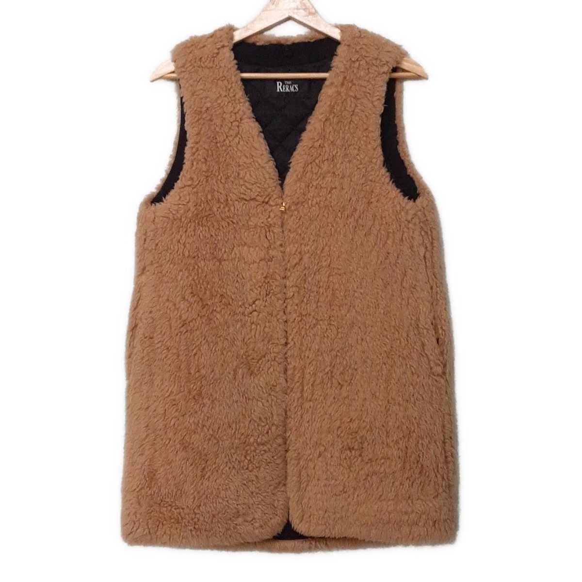THE RERACS リラクス ベスト レディース - ブラウン ファー 中綿 ロング丈