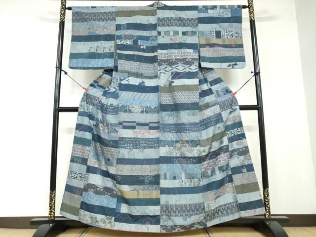 平和屋着物●小千谷紬 百柄 正絹 DAAW6000ud