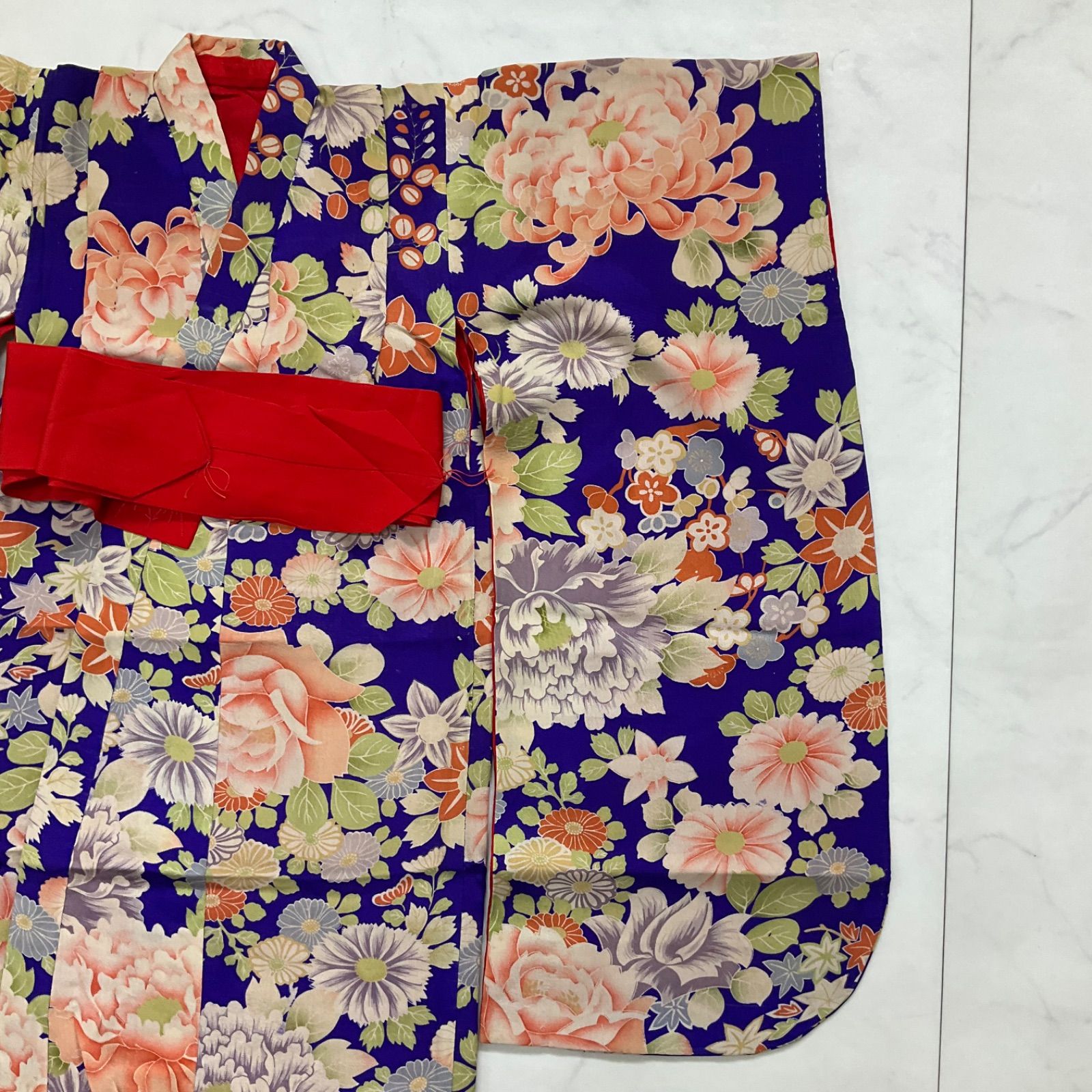 kimono+one◆美品◆3歳くらい用◆アンティーク子供着物◆正絹◆女の子◆七五三◆アンティーク着物◆裄36肩丈103.5◆七五三お詣り女の子着物こどものひお正月卒業式十三詣りG90