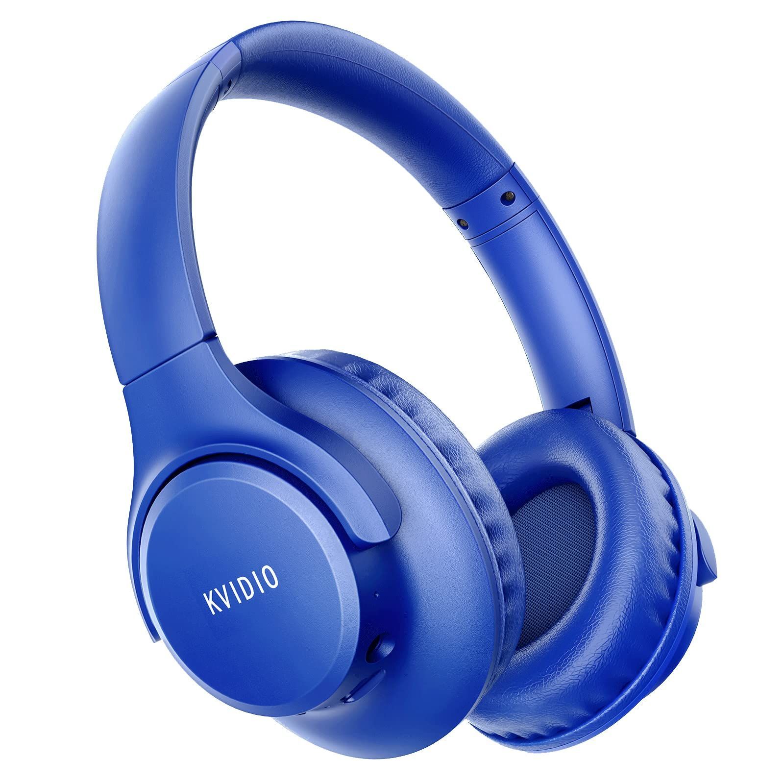 ワイヤレス ヘッドホン KVIDIO Bluetooth 5.0 55時間再生 ヘッドホン 40mm HD ドライバーユニット オーバーイヤーヘッドホン マイク内蔵 ヘッドホン 有線 無線 両用 遮音 密閉型 ハンズフリー通話可能 ブルートゥース ヘッドフォン
