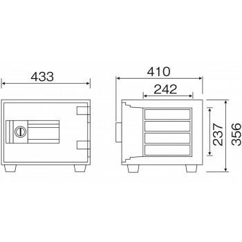 ダイヤセーフ 耐火金庫 プッシュ式キーレス DH34-4