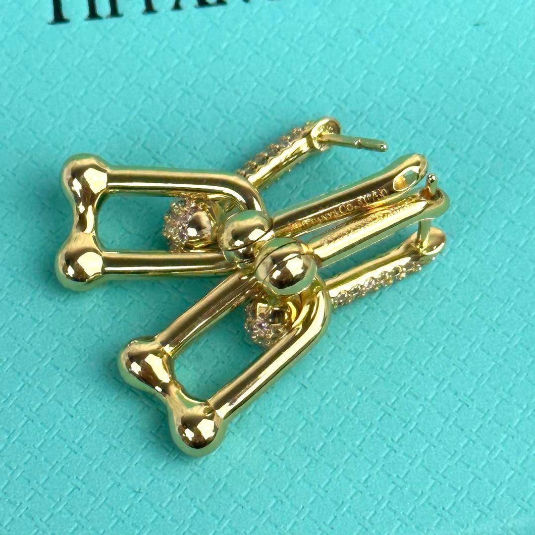 超美品☆ティファニー ハードウェア ラージリンクピアス ゴールド  