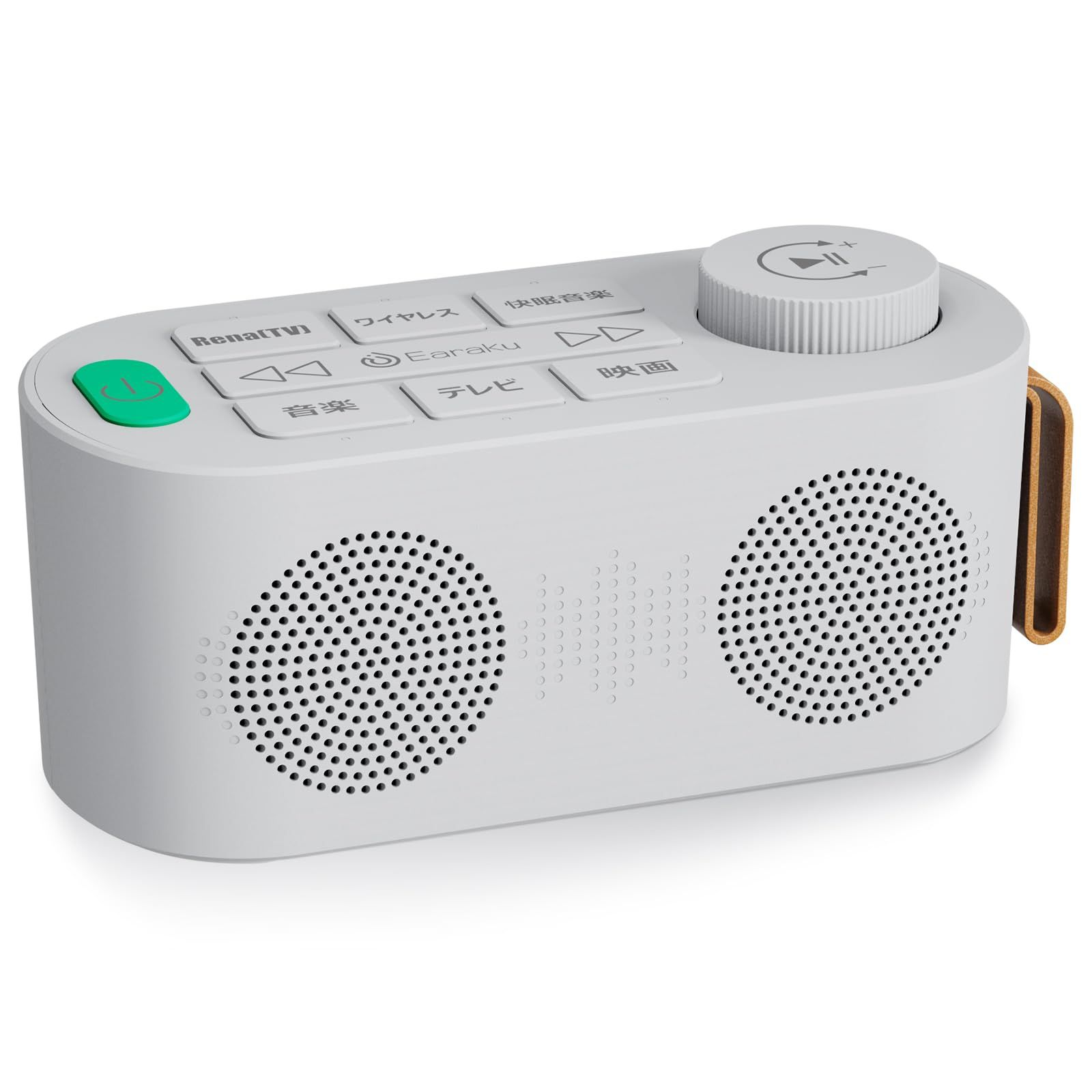 母の日 ワイヤレス 父の日 快眠音楽内蔵 本革ストラップ Renaトランスミッター送信機付 3つの接続方法 ギフト ワイヤレス接続 Bluetooth 光デジタル接続 無線 AUX接続 Sound採用 優音特有Renova Earaku イアラク グレ
