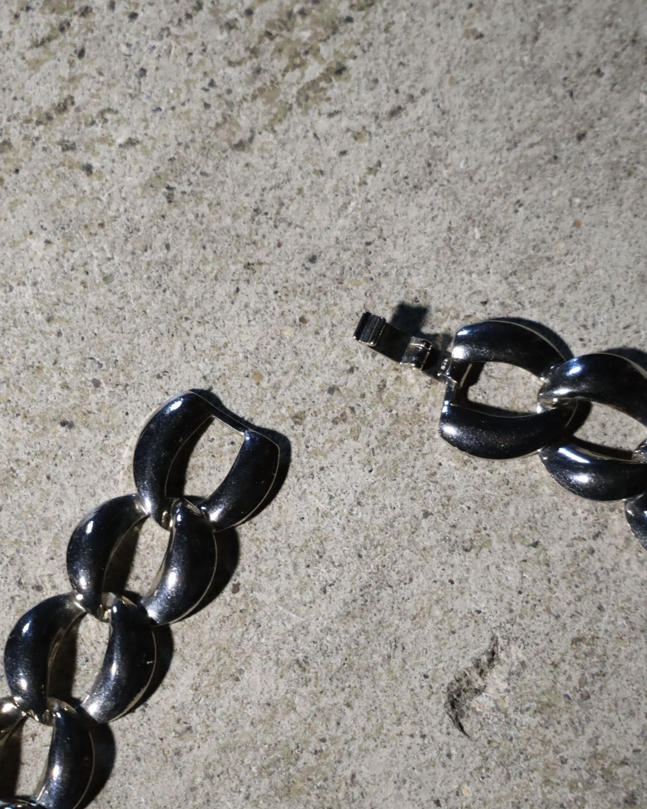 chunky chain vintage necklace silver color ボリューム ヘビー 