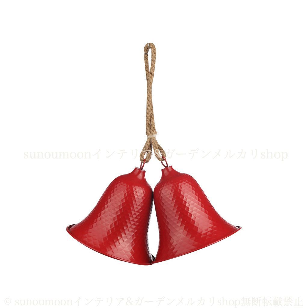 赤 ベル インテリア お洒落 ガーデン 雑貨 吊り下げ飾り ガーデン雑貨 ペンダント ガーデンインテリア 金属 ガーデニング おしゃれ レッド ガーデンオーナメント ガーデンオブジェ 庭の装飾 8-14