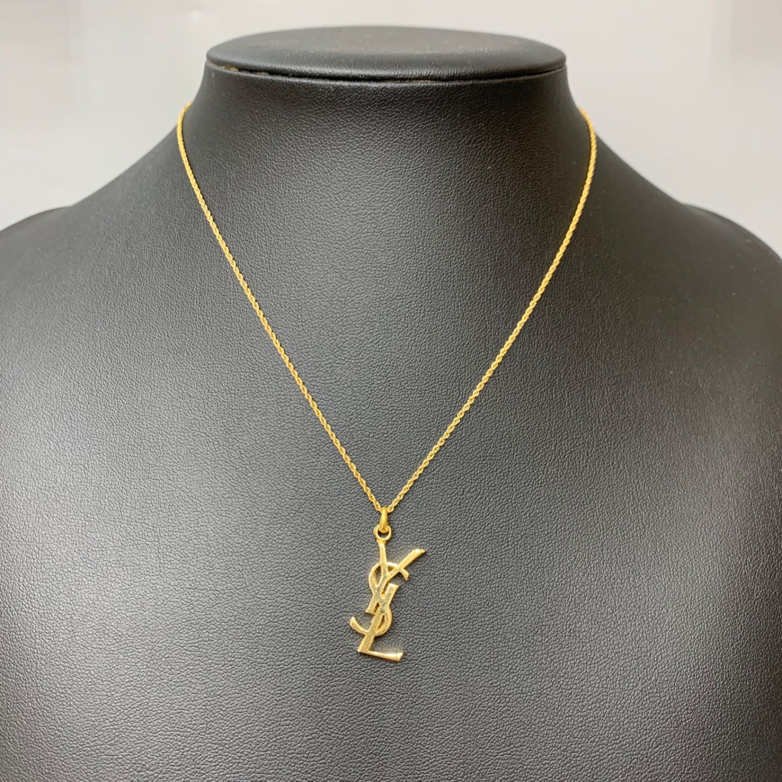 ヴィンテージ サンローラン ゴールドチェーン ネックレス オールド YSL イヴ・サンローラン ロゴ チェーン ネックレス ヴィンテージ