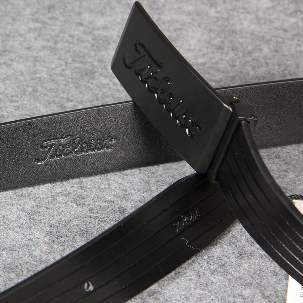 メンズ Titleist タイトリスト ゴルフレザーベルトブラック
